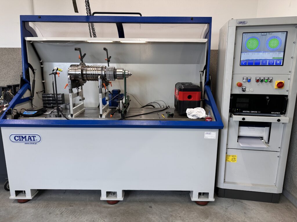 Analyse der Motorspindelvibrationen während des Auswuchtens