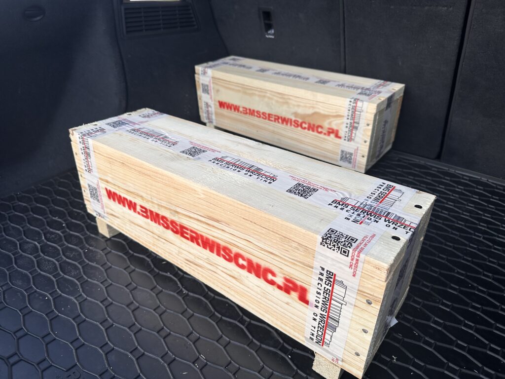 Wrzeciona CHIRON HSK 63A po naprawie, przygotowane do transportu