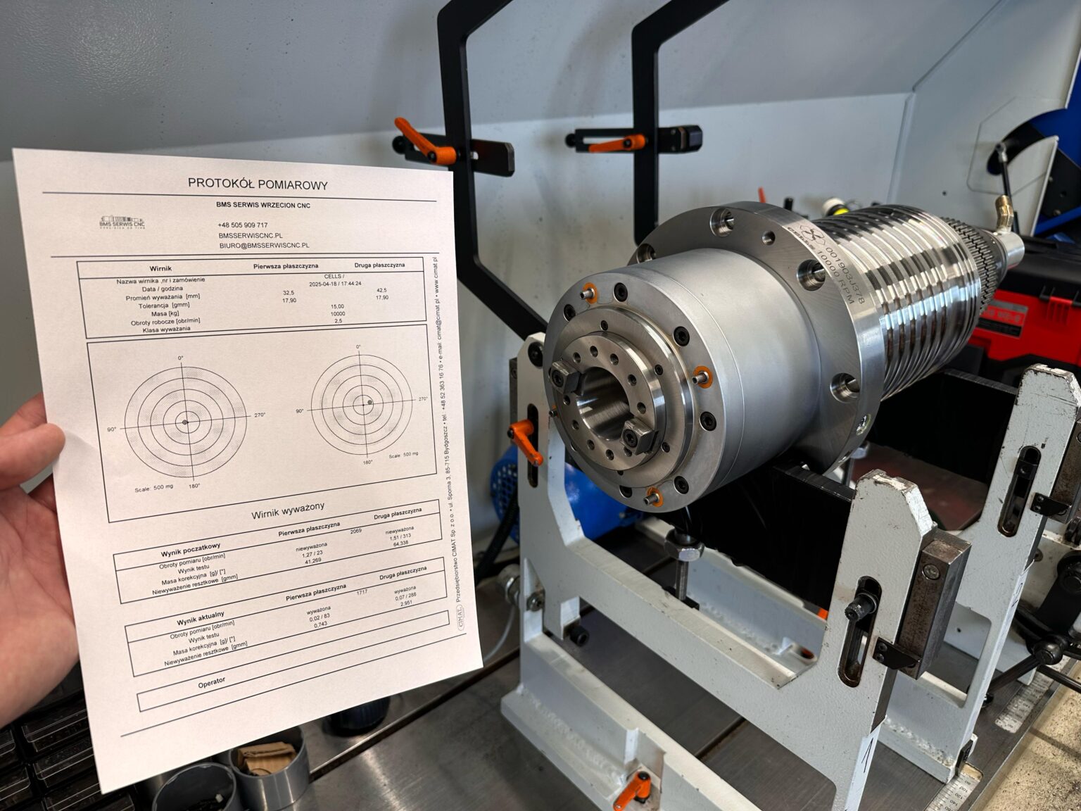 Protocollo di bilanciatura per mandrino CNC dopo il servizio