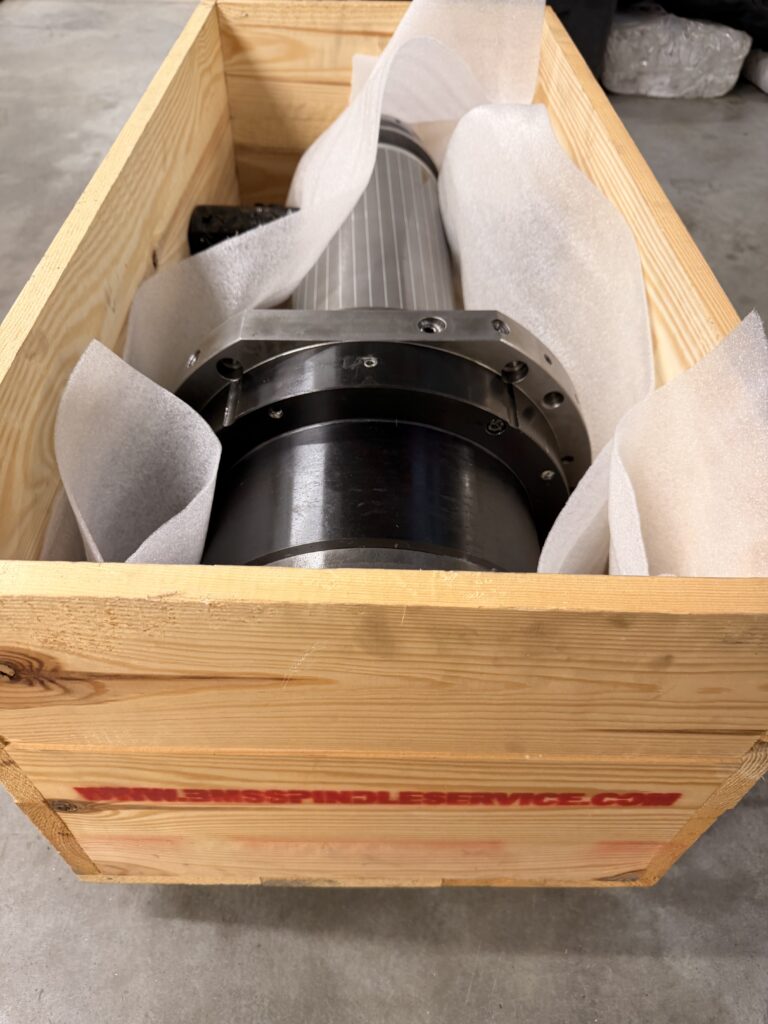 Mori Seiki NH8000 Spindel für den Transport verpackt