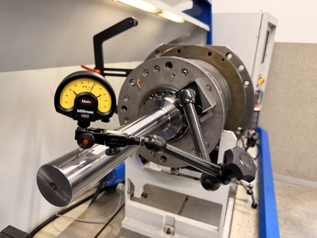 Rundlaufmessung der Mori Seiki NH8000 Spindel nach der Reparatur